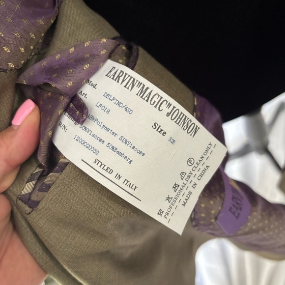 RARE Earvin Magic‎ Johnson Men's Tan Blazer Size 52R - Picture 5 of 9